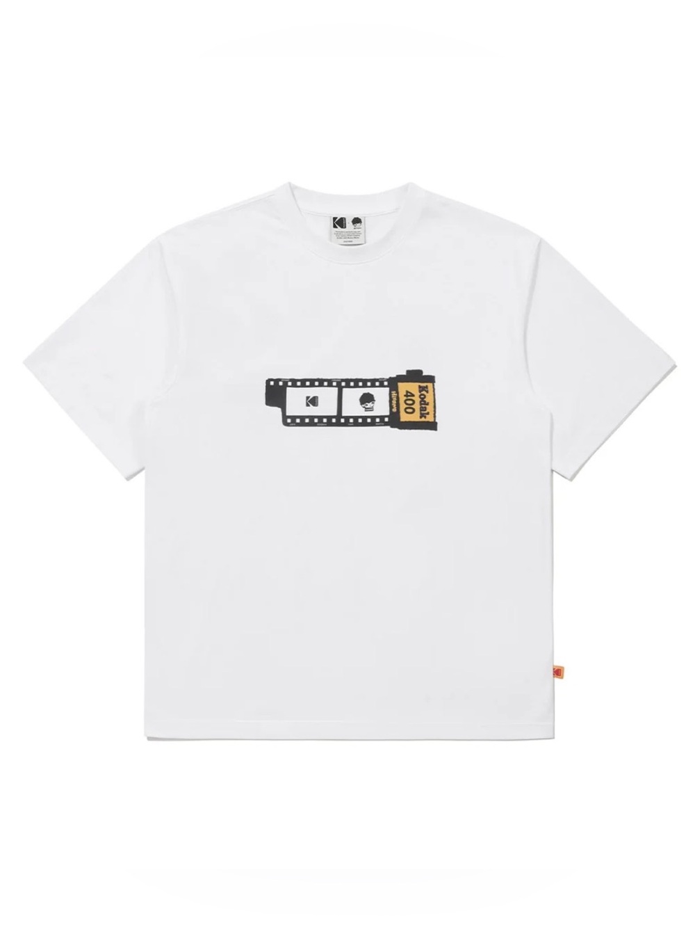 Hirono x Kodak Film Graphic Semi-Oversized Short Sleeve T-Shirt - White, Large